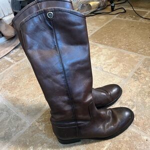 Frye Tall Leather Riding Boots Brown Melisssa/Dorado Style Women’s 8.5